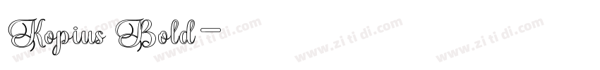Kopius Bold字体转换